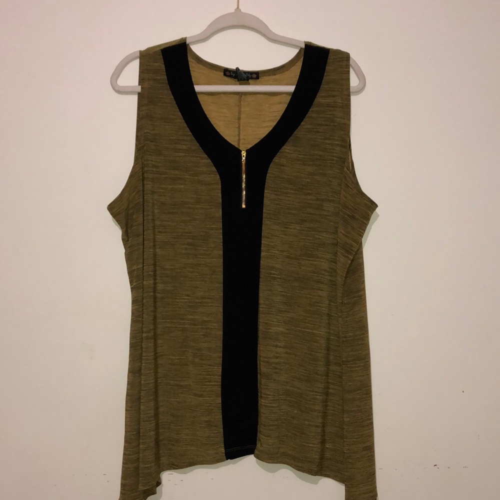 Sleeveless zipper Blouse Suzie in the City woman’s 3X